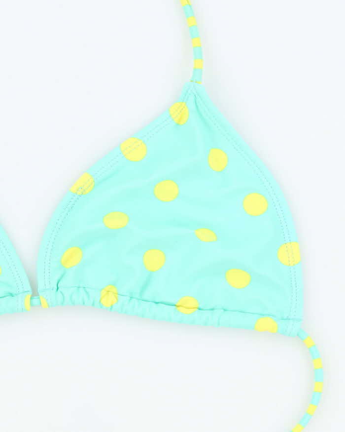 Vintage Y2k 00s Pola Dot Stripe Bikini Top - L