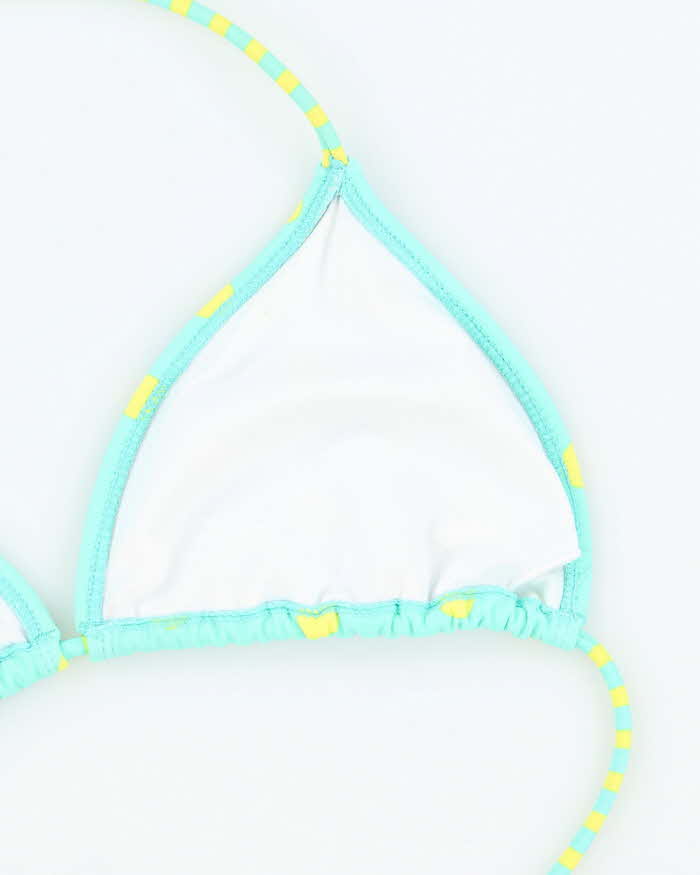 Vintage Y2k 00s Pola Dot Stripe Bikini Top - L