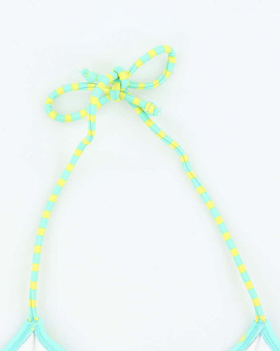 Vintage Y2k 00s Pola Dot Stripe Bikini Top - L