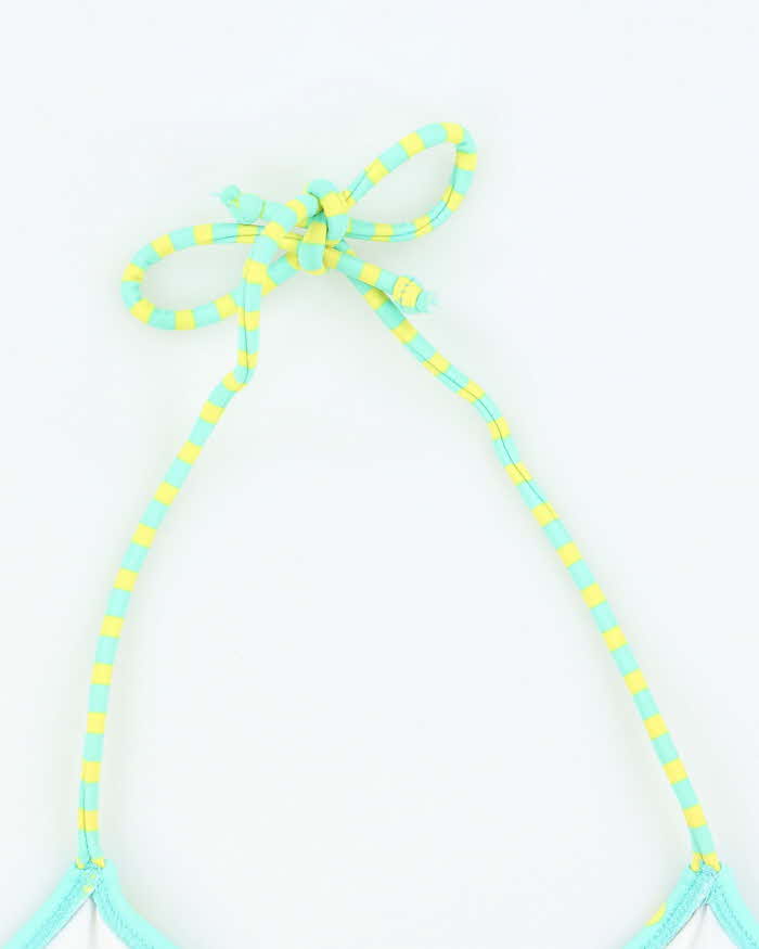 Vintage Y2k 00s Pola Dot Stripe Bikini Top - L