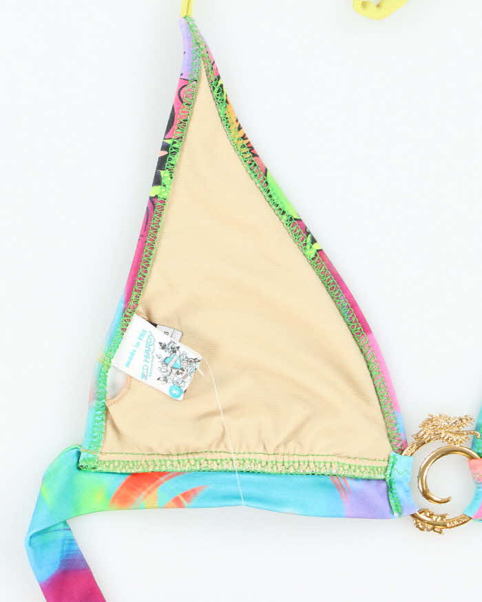 Vintage Y2k 00s Ed Hardy Rhinestone Bikini Top - S
