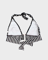 Vintage Y2k 00s Polka Dot &amp; Stripe Bikini Top - S