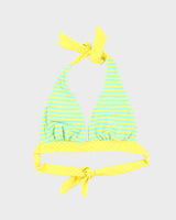 Vintage Y2k 00s Stripe &amp; Polka Dot Bikini Top - M
