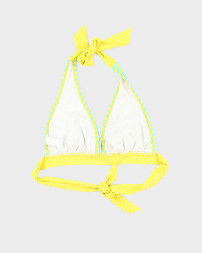 Vintage Y2k 00s Stripe &amp; Polka Dot Bikini Top - M