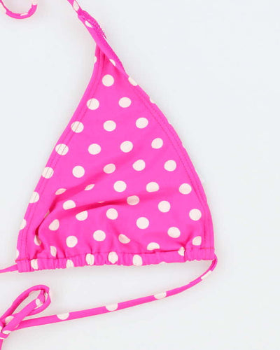 Vintage Y2k 00s South Coast Polka Dot Bikini Top - L