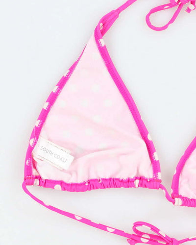 Vintage Y2k 00s South Coast Polka Dot Bikini Top - L