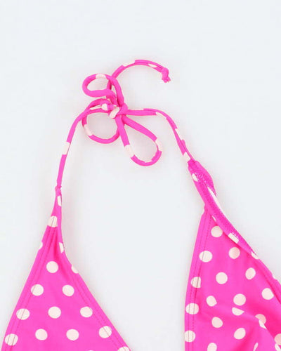 Vintage Y2k 00s South Coast Polka Dot Bikini Top - L