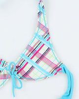 Vintage Y2k 00s Op Check Bikini Top - S