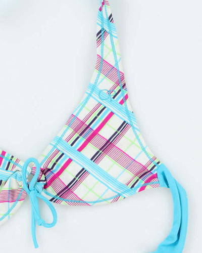 Vintage Y2k 00s Op Check Bikini Top - S