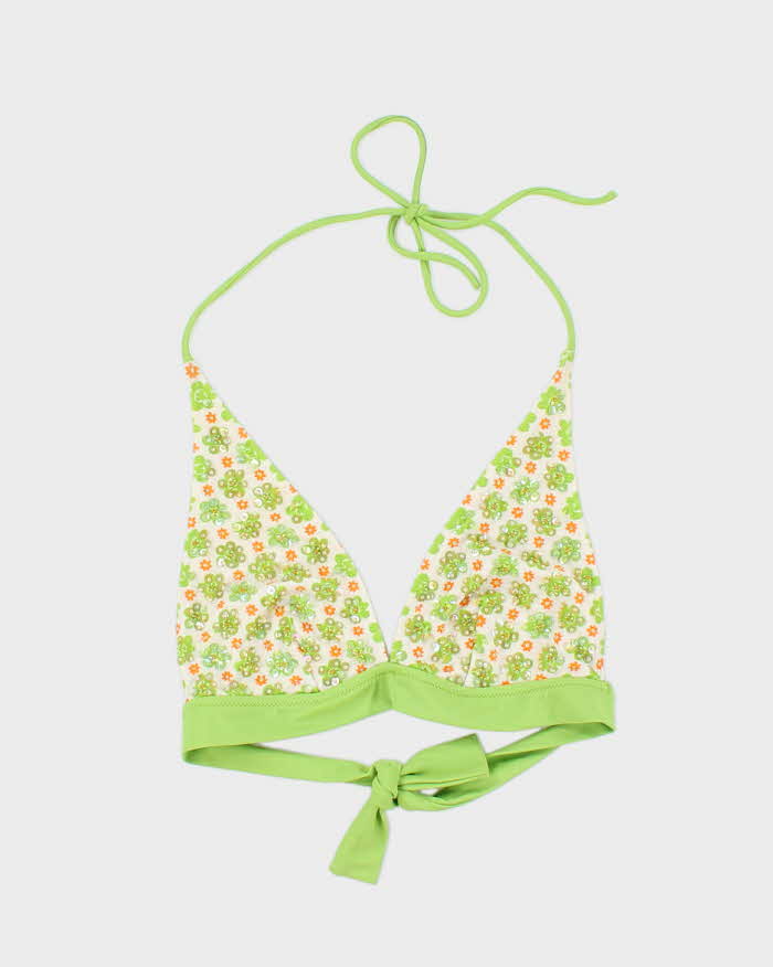 Vintage Y2k 00s Too Hot Brazil Beaded Sequin Bikini Top - S