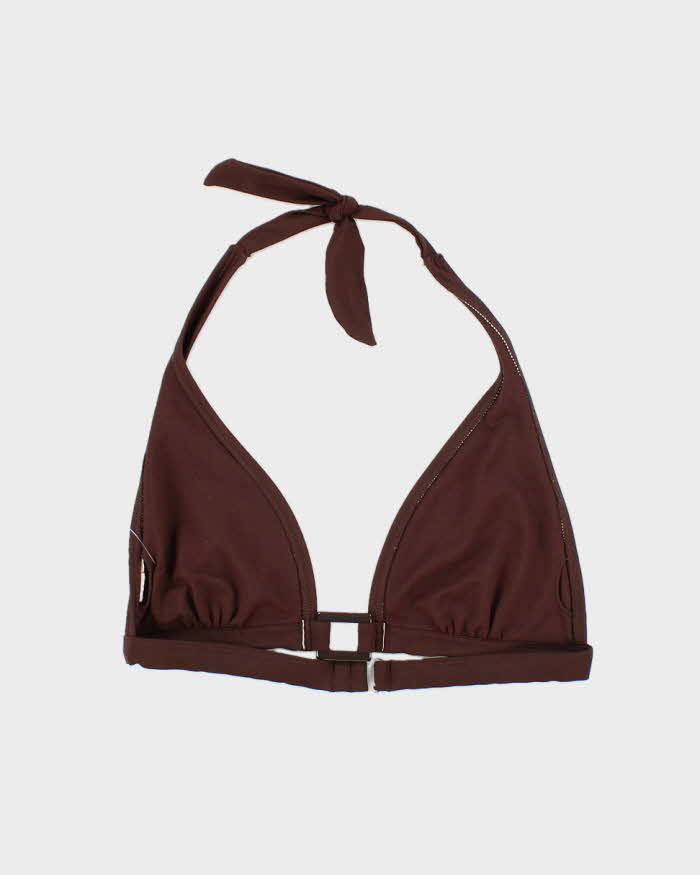 Vintage Y2k 00s Brown Bikini Top - M