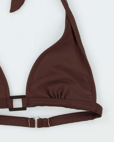Vintage Y2k 00s Brown Bikini Top - M