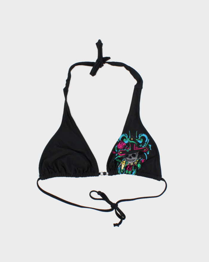 Vintage Y2k 00s Tattoo Skull Bikini Top - M