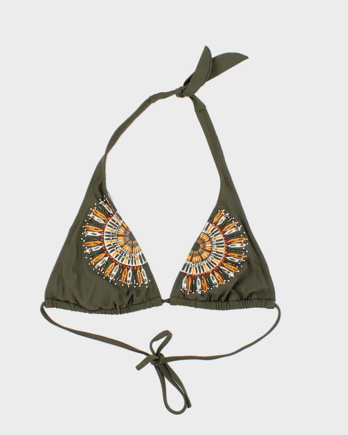 Vintage Y2k 00s Body Glove Beaded Bikini Top - XS