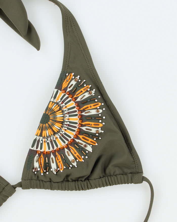 Vintage Y2k 00s Body Glove Beaded Bikini Top - XS