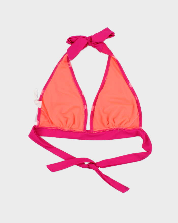Vintage Y2k 00s Pink Polka Dot Bikini Top - S