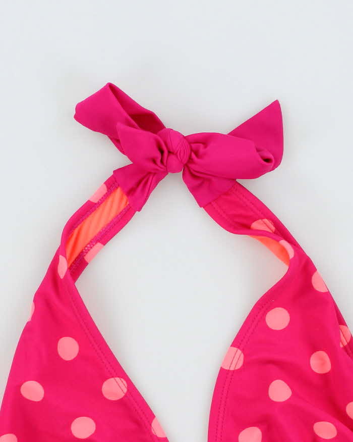 Vintage Y2k 00s Pink Polka Dot Bikini Top - S