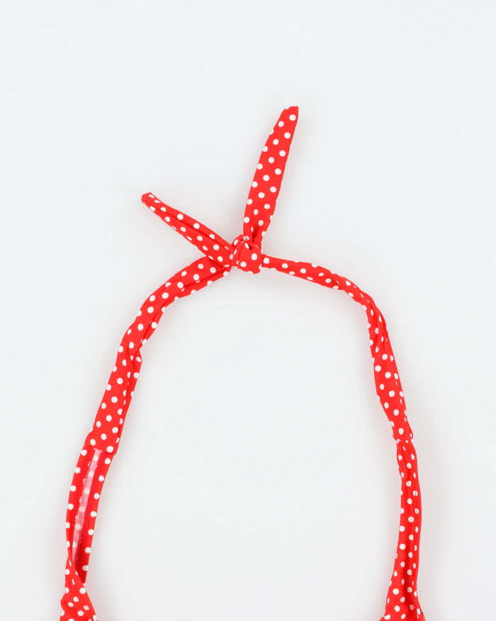 Vintage Y2k 00s Polka Dot Button Bikini Top - L