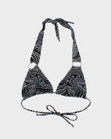 Vintage Y2k 00s Swirl Print Bikini Top - M