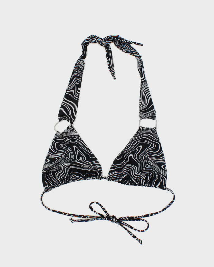 Vintage Y2k 00s Swirl Print Bikini Top - M