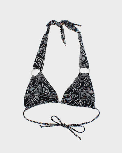 Vintage Y2k 00s Swirl Print Bikini Top - M