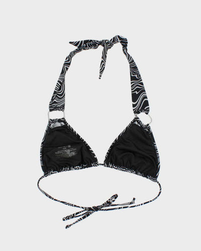 Vintage Y2k 00s Swirl Print Bikini Top - M