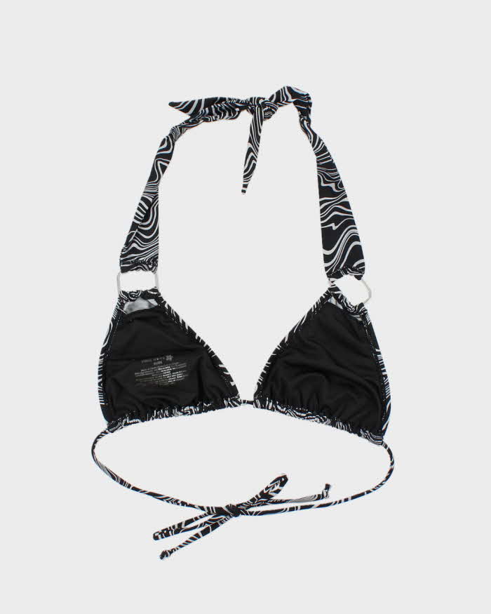 Vintage Y2k 00s Swirl Print Bikini Top - M