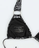 Vintage Y2k 00s Swirl Print Bikini Top - M