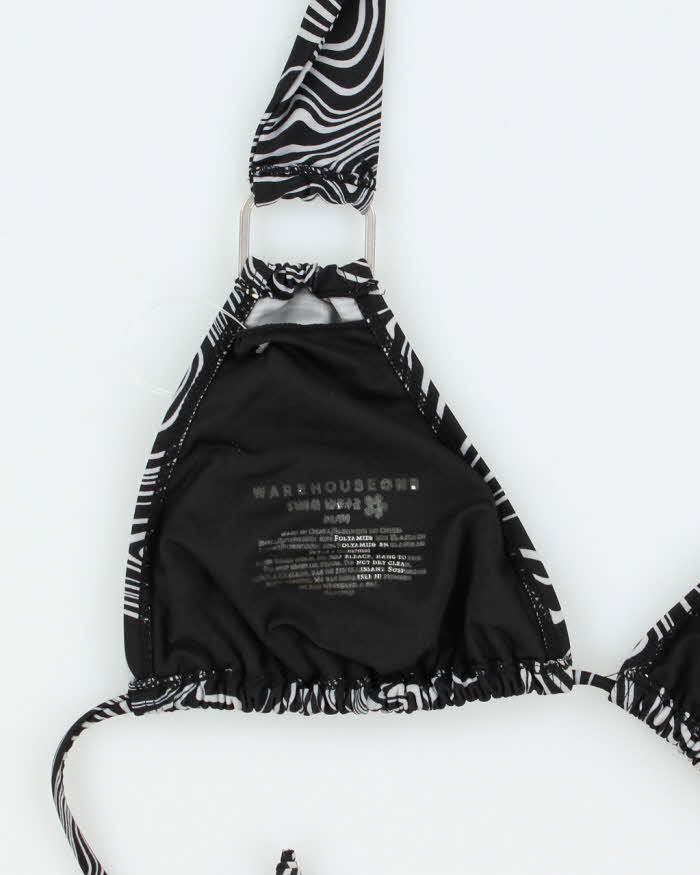 Vintage Y2k 00s Swirl Print Bikini Top - M