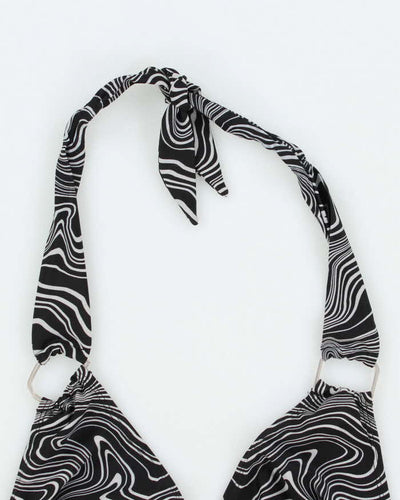 Vintage Y2k 00s Swirl Print Bikini Top - M