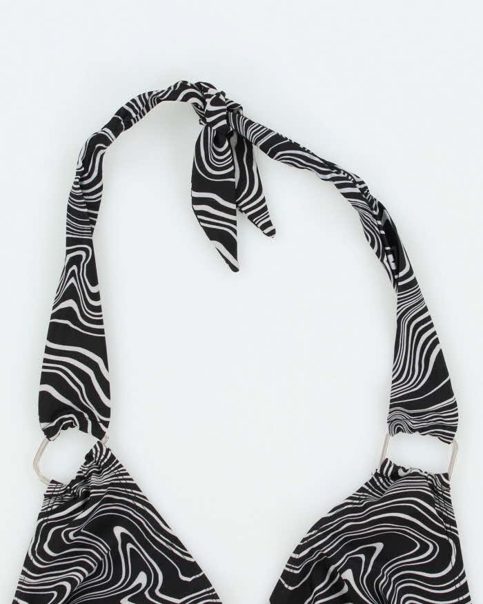 Vintage Y2k 00s Swirl Print Bikini Top - M