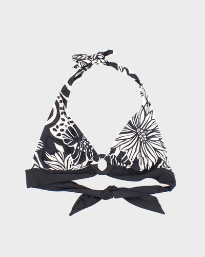 Vintage Y2k 00s Floral Beaded Bikini Top - M