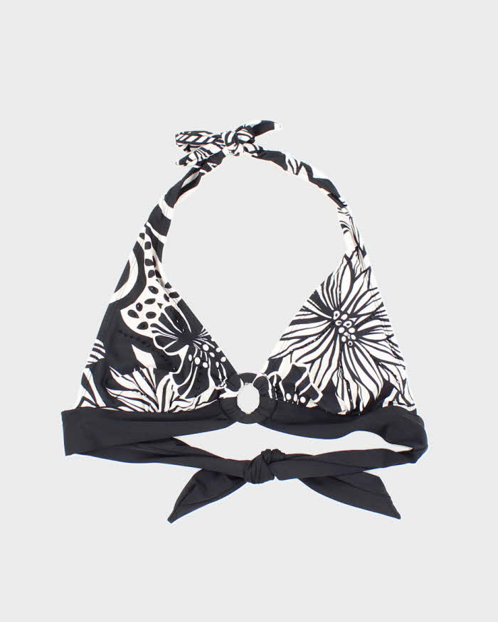 Vintage Y2k 00s Floral Beaded Bikini Top - M
