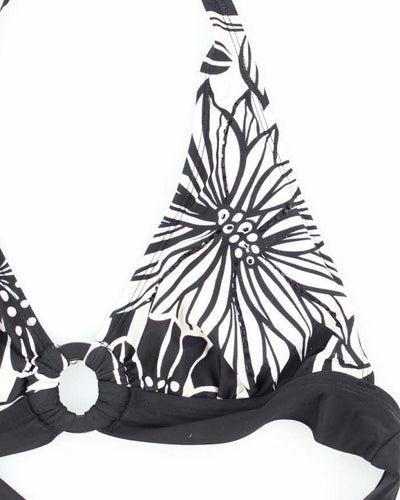Vintage Y2k 00s Floral Beaded Bikini Top - M