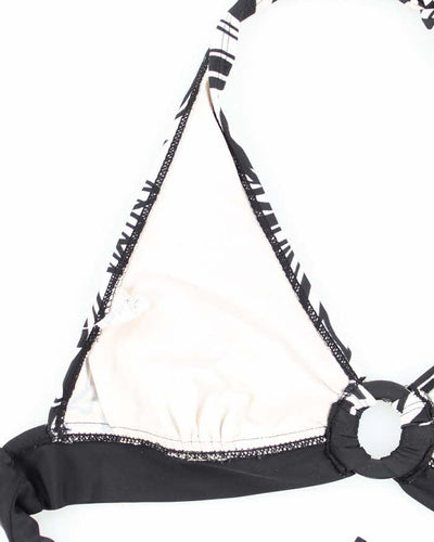 Vintage Y2k 00s Floral Beaded Bikini Top - M