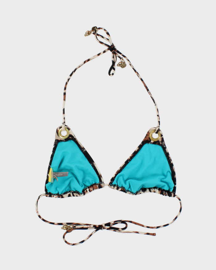 Vintage Y2k 00s Leopard Print Bikini Top - M