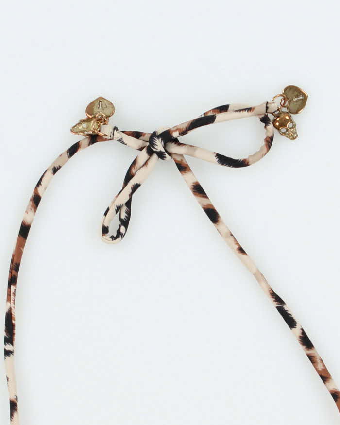 Vintage Y2k 00s Leopard Print Bikini Top - M
