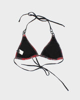 Y2k 00s Sinful Bedazzled Graphic Print Bikini Top - S