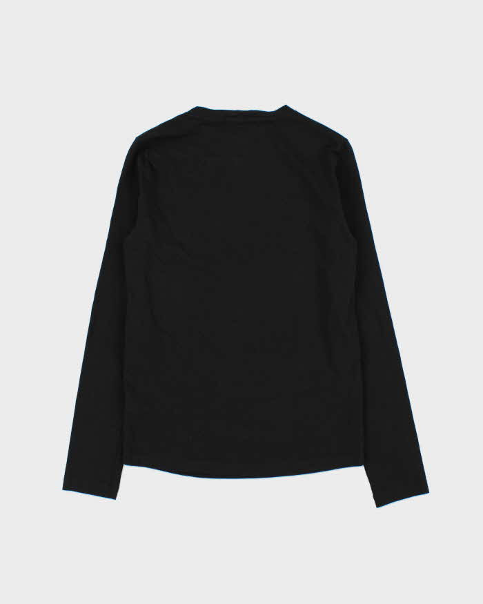 Vintage Lacoste Women's Classic Croc Long Sleeve V-Neck T-Shirt - S