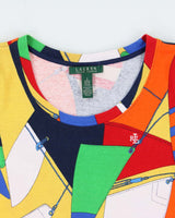 Vintage Y2K 00s Lauren Ralph Lauren Sailing Multicoloured Women's Crewneck T-Shirt - S