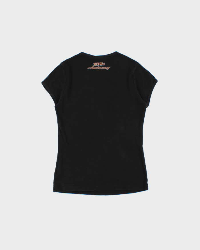 Vintage Y2K 00s Harley Davidson Women's 105th Anniversary Made In USA Embellished Crewneck Baby Tee - S