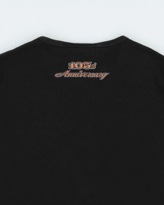 Vintage Y2K 00s Harley Davidson Women's 105th Anniversary Made In USA Embellished Crewneck Baby Tee - S