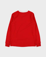 Vintage Adidas Originals Women's Heavyweight 3-Stripe Long Sleeve Crewneck T-Shirt - M
