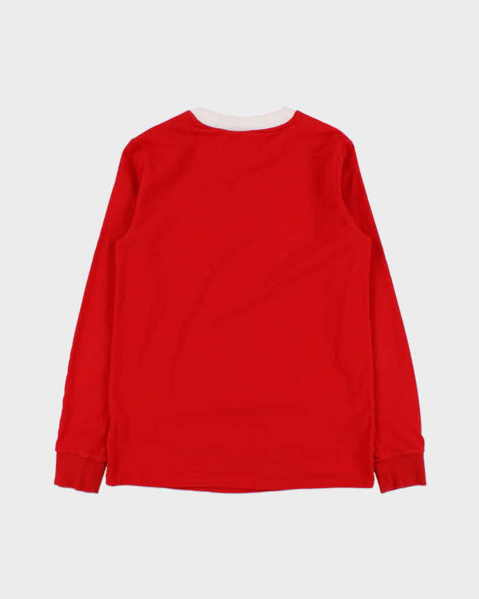 Vintage Adidas Originals Women's Heavyweight 3-Stripe Long Sleeve Crewneck T-Shirt - M