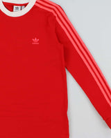 Vintage Adidas Originals Women's Heavyweight 3-Stripe Long Sleeve Crewneck T-Shirt - M