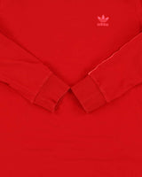 Vintage Adidas Originals Women's Heavyweight 3-Stripe Long Sleeve Crewneck T-Shirt - M