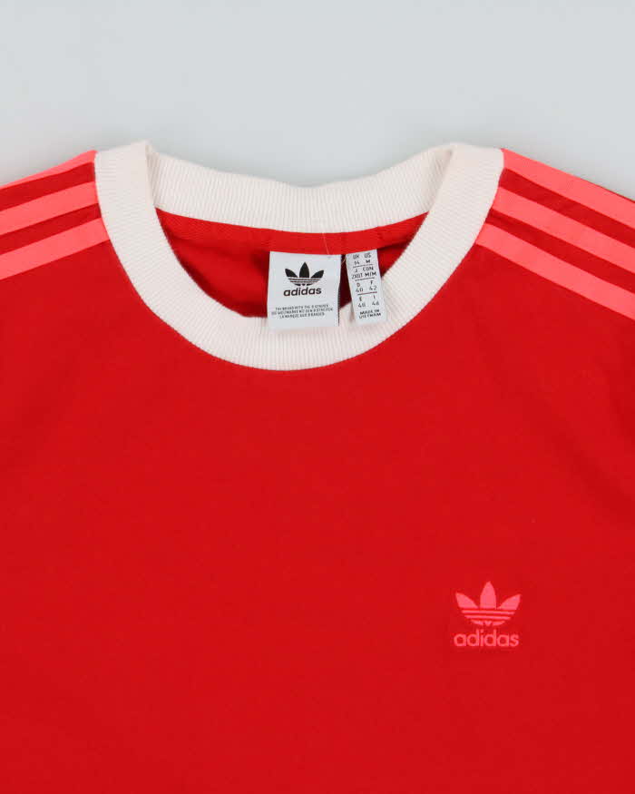 Vintage Adidas Originals Women's Heavyweight 3-Stripe Long Sleeve Crewneck T-Shirt - M