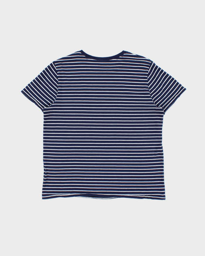 Vintage Polo Ralph Lauren Women's Striped Classic Pony Crewneck T-Shirt - L
