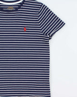 Vintage Polo Ralph Lauren Women's Striped Classic Pony Crewneck T-Shirt - L
