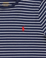 Vintage Polo Ralph Lauren Women's Striped Classic Pony Crewneck T-Shirt - L
